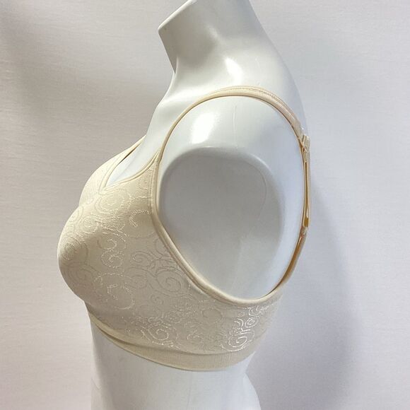 BALI Bra 36D Cream Lace Bra No Underwire Back clasp - Picture 2 of 8